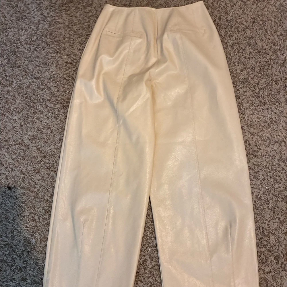 Avec Les Filles Cream Wide Leg Pants NEW with TAGS - Picture 4 of 5